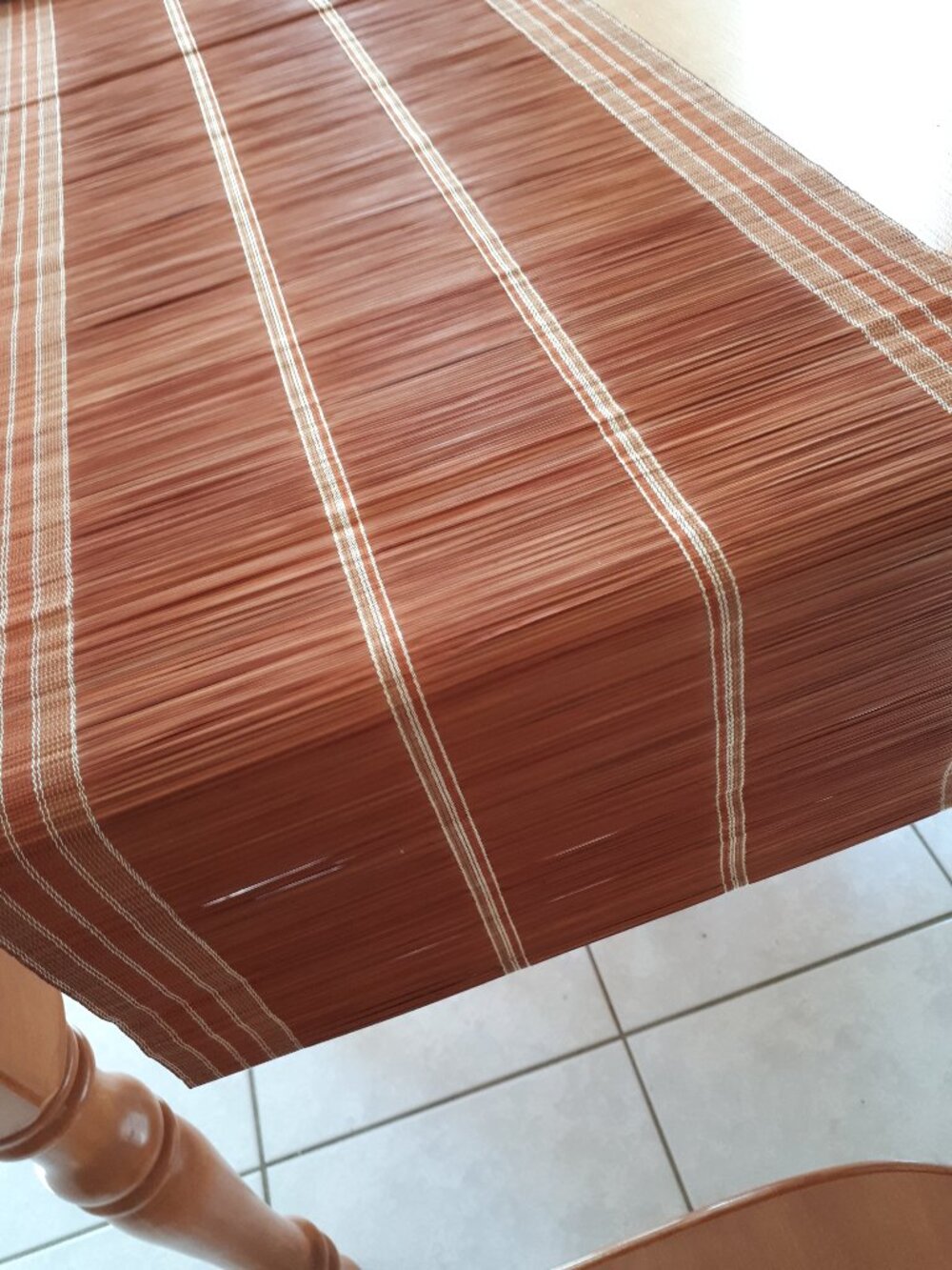 Table Runner and Placemats Set for 6 Natural Fibers NEW